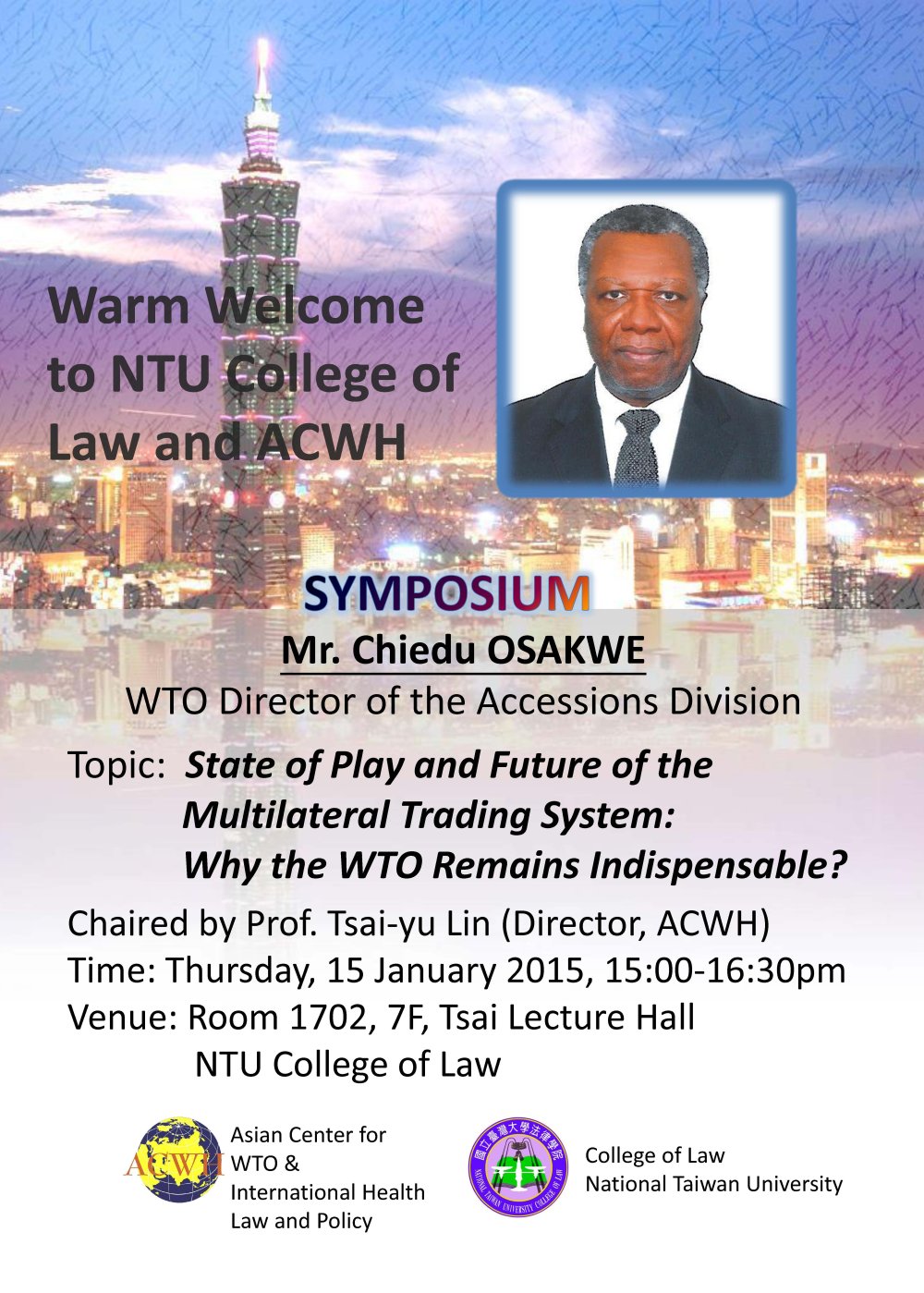 Symposium with Mr. Chiedu OSAKWE